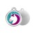 Glitter Unicorn ID Tag - Stainless Steel, Glitter & Enamel €15.50